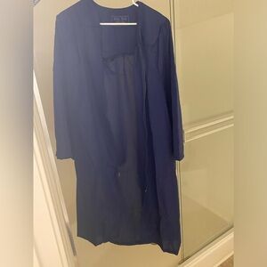 Blue Graduation Cap and Gown that fits Height 5’3-5’5 also Gold 2024 Tassel